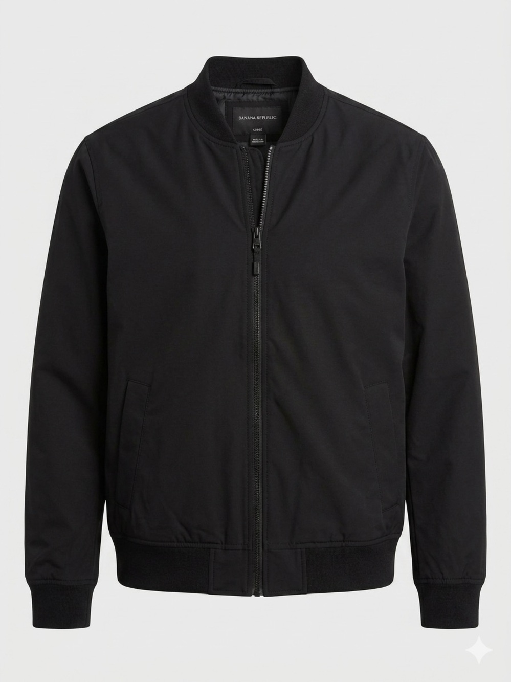 Banana Republic Men's Water-Resistant Bomber Jacket - Black - Size L